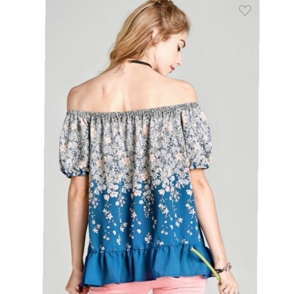 HP🔥🔥NWT FLORAL OFF SHOULDER TOP - Picture 3 of 3